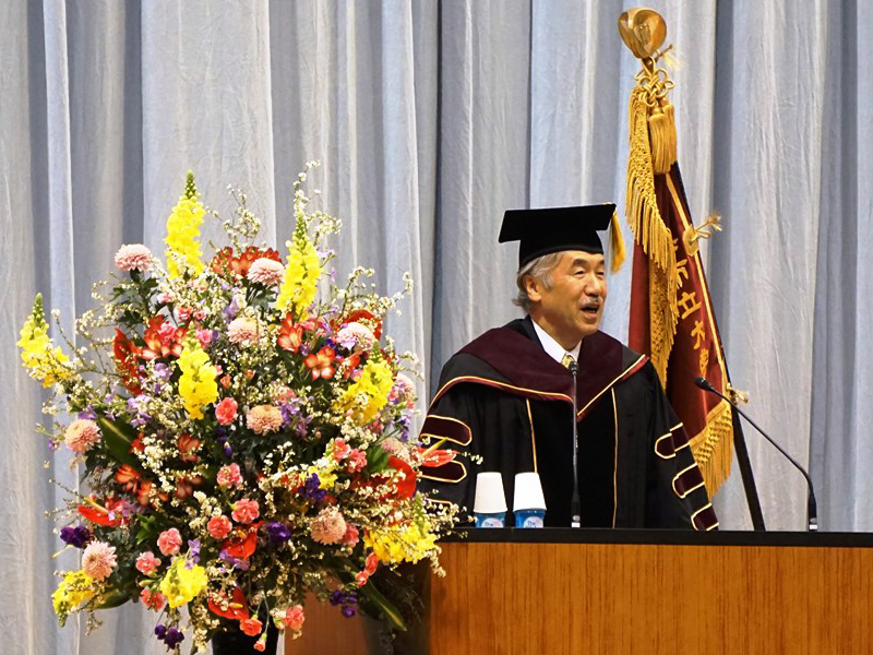 平成29年度入学式学長写真